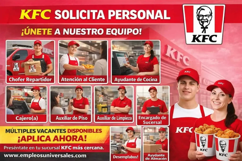 Trabaja en KFC México 2026
